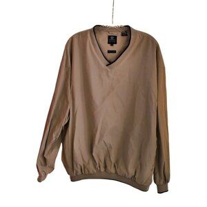 Pebble Beach V Neck Windbreaker Pullover Jacket L